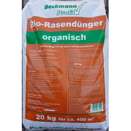 Bio Rasendünger organisch Beckmann Bio-Rasendünger NPK 9+3+6 organisch 20 Kg