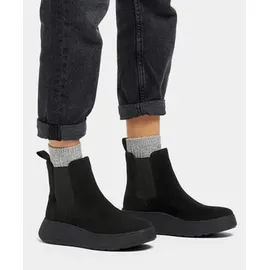 FitFlop F-Mode Suede Flatform Chelsea Boots schwarz 40