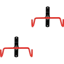 XPOtool Wiltec 2er Set Fahrradwandhalterung klappbar 40x27x20 cm bis 2x30 kg rot, schwarz