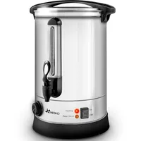 Tresko® Glühweinkocher Silber 6,8l / 1500w Einkochautomat Aus Edelstahl Glühweinkessel Glühweinautomat Heißgetränkeautomat Heißwasserspender