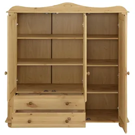 otto home Wäscheschrank OTTO HOME "Adele, Mehrzweckschrank", beige (natur), B:130cm H:135cm T:40cm, Massivholz, Schränke, aus massiver Kiefer, 2-oder 3-türig