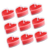 9 StüCke Duftkerze Herz Kerzen Teelicht Sojawachs Aroma Sojakerzen Romantische Teelichter FüR Valentinstag Dekoration