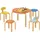 aiyaplay Kindersitzgruppe 5-teilig 69 x 45 x 69 cm Holz lackiert mehrfarbig