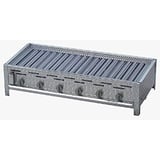 Profi Gasgrill mit Grillrost, 6-flammig, 22 KW, Piezo Zünder, 6 x Gasregler stufenlos, Gasbräter inkl. Grillrost Edelstahl zerlegbar, Abtropfblech, Brennerabdeckung, Gasschlauch und Druckminderer