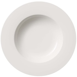 Villeroy & Boch Twist White Suppenteller, 24 cm, Premium Porzellan, Weiß