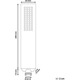 Beliani Duschkopf TABACAL Messing Schwarz