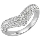 GIORGIO MARTELLO MILANO Silberring mit Zirkonia oder schwarzem Spinell, Silber 925 weiß 56