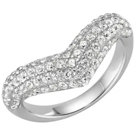 GIORGIO MARTELLO MILANO Silberring mit Zirkonia oder schwarzem Spinell, Silber 925 weiß 56