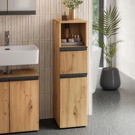Vicco Torren Midischrank 30 x 112,6 x 35 cm Braun