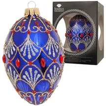 Krebs Glas Lauscha Christbaumschmuck, Blau Glas, 6x10x6 cm, Dekoration, Weihnachtsdekoration, Weihnachtsbaumschmuck