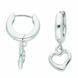 Paar Creolen ADELIA ́S "Damen Silberschmuck", silber, Ohrringe, Damen, Damen, Silber 925 (Sterlingsilber), 925 Sterling Silber Silberschmuck für Damen