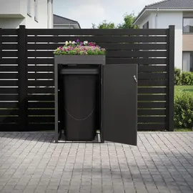 ML-Design Mülltonnenbox 68 x 80 x 124 cm grau