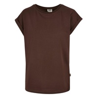 URBAN CLASSICS Ladies Organic Extended Shoulder Tee T-Shirt, brown