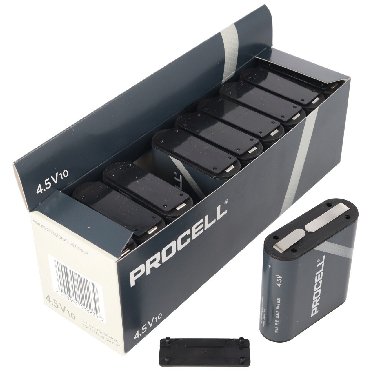 10 Stück Duracell Procell Alkaline 4,5 V Flachbatterie, 3LR12 im Karton