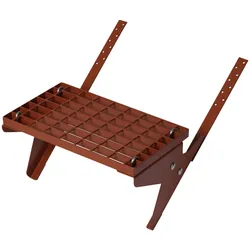 Dachtritt-Set 42x25cm, Schraub-Montage, rot