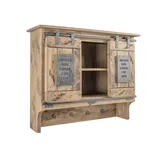 Massivmoebel24 Wandgarderobe Mango 90 x 30 x 75 cm Beige