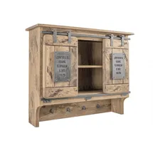 Massivmoebel24 Wandgarderobe Mango 90 x 30 x 75 cm Beige