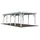 Palmako Karl Einzel-Carport 315 x 732 cm Weiß lackiert