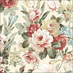 Ambiente 20 Servietten Papier 33x33cm 3-lag - hochwertige Einweg Papierservietten florales Vintage Blumenmuster Rosenmotiv Partyservietten klassisch Tischdeko