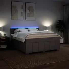 vidaXL Boxspringbett 180 x 200 cm Taupe