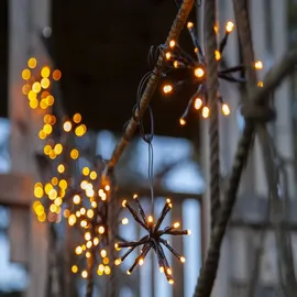 StarTrading LED Lichterkette Feuerwerk 10 Büschel 200 bernstein LED L:4m f.Außen