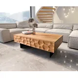 DeLife Couchtisch Solu Beige Akazie 120 x 40 x 70 cm