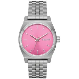 Nixon Time Teller Armbanduhr für Damen in der Farbe Silber mit Armband aus Edelstahl, Wasserdichtigkeit: 10 bar, Gehäusedurchmesser: 32,5 mm, A1130-2719-00