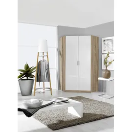 Rauch Celle 117 x 197 x 117 cm struktureichefarben hell/Hochglanz weiß