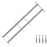 vidaXL Sicherheitsgitter für Fenster mit 2 Querstangen 3 pcs Silberfarben