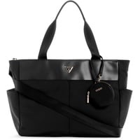 GUESS Damen Eco Gemma Travel Tote Reisetasche, Tragetasche, Schwarz