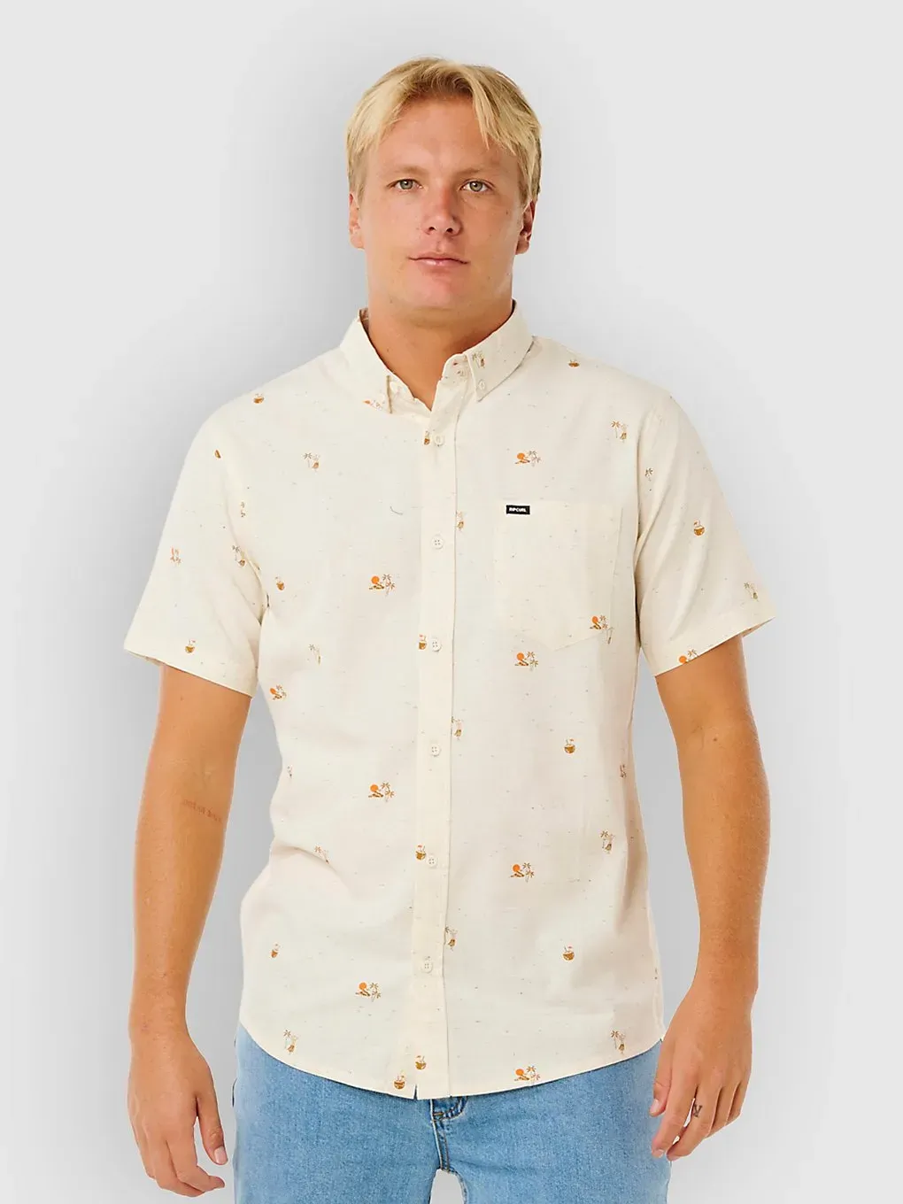 Rip Curl Skelly Breach Hemd off white Gr. L