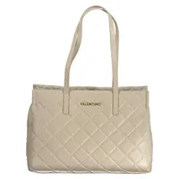 Valentino Ocarina Shopper Synthetik Beige/Weiß