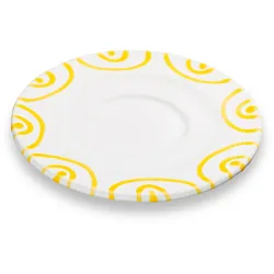 Gmundner Keramik Gelbgeflammt, Unterteller Kaffee Gourmet (Ø 16cm)