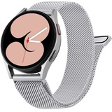 Vancle Armband für Samsung Galaxy Watch 4 Armband 40mm 44mm Damen Herren,Metall Mesh Edelstahl Ersatzarmband 20mm Uhrenarmband für Galaxy Watch 4 Classic 42mm 46mm(Silber)