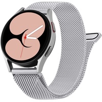 Vancle Armband für Samsung Galaxy Watch 4 Armband 40mm 44mm Damen Herren,Metall Mesh Edelstahl Ersatzarmband 20mm Uhrenarmband für Galaxy Watch 4 Classic 42mm 46mm(Silber)