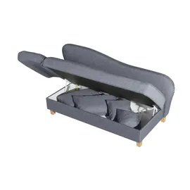 Max Winzer Recamiere Flachgewebe 3-Sitzer Blau