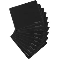 styleBREAKER Microfaser Putztuch Set, 10 Stück, Reinigungstuch für Brillen, Smartphone Displays und Objektive 09020074, Farbe:Schwarz