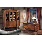 aea Büro Schreibtisch Komplettes Set Möbel Tische Luxus Italien Tisch 2tlg. - Braun