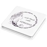 Maverton Taschenspiegel mit Aufdruck - quadratischer Doppelspiegel - Vergrößerungsspiegel - personalisierter Klappspiegel - Reisespiegel für Handtaschen - Geschenk für Frauen