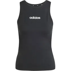 adidas Essentials Linear Slim Baumwoll Tanktop Damen JC5798 - black/white XXS