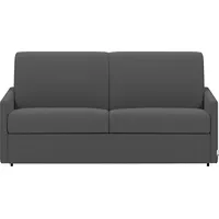 vente-unique Schlafsofa 3-Sitzer – Liegefläche: 140 cm – Matratzenhöhe: 18 cm – Stoff - Grau - CALIFE