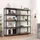 Songmics Lagerregal Holzwerkstoff 30 x 75 x 150 cm vintagebraun-schwarz 5 Ablagen bis 650 kg belastbar