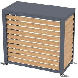 Westmann Boxa S Verkleidung Wärmepumpe Holzoptik Anthrazit 100x56x97 cm