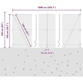 vidaXL Zaunpfosten 10 x 1,5 m Grün/Stahl