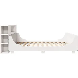 vidaXL Massivholzbett ohne Matratze Weiß 180x200 cm Kiefernholz