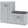 [en.casa] Løten 120 x 97 x 36 cm mit Sitzbank grau / grau