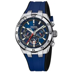 Festina Herren uhr Festina Chrono Bike silber farbend - edelstahl und gummi Herrenuhren   