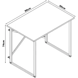 [en.casa] Schreibtisch Tjeldsund Eiche braun