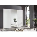 WIMEX Schwebetürenschrank WIMEX "Bern Schiebetürenschrank TOPSELLER", weiß (weiß, alu), B:313cm H:236cm T:64cm, Spanplatte, Schränke, Schwebetürenschrank, Schrank mit zusätzlicher Innenausstattung, Garderobe