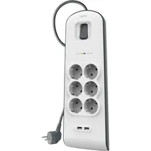 Belkin Mehrfachsteckdose 2 m Weiß 6 St.
